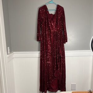 Ever Pretty Deep Red Evening Dress